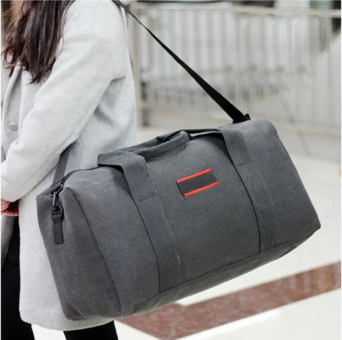 Canvas 40L Duffel Bag Wear-Resistant Large Capacity Hand Luggage W3-134
