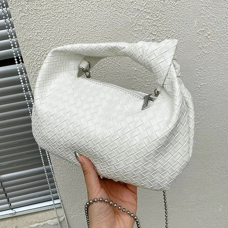 PU Leather Small Crossbody Bag with Chain Shoulder Handba