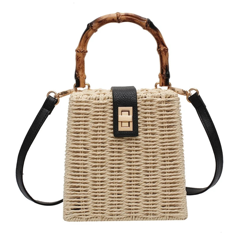 Summer Straw Weave Tote Bag for Women