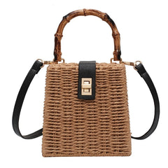 Summer Straw Weave Tote Bag for Women