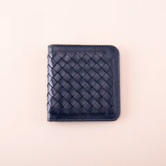 Sheepskin Woven Short Wallet Ultra Thin Soft Men's and Women's Mini Wallet