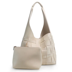 Women Knitting Shoulder Bags Big Tote Hand Bucket Bag