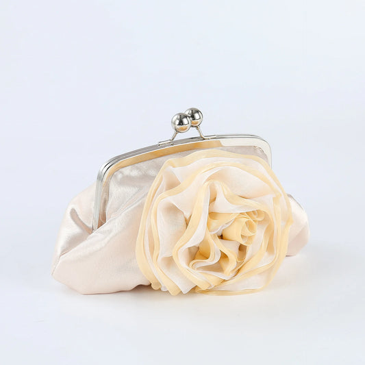 Vintage Flowers Lock Bag Chain Shoulder Crossbody Bags