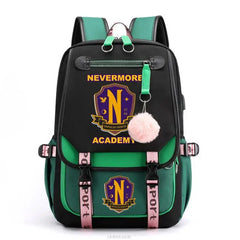 Wednesday Addams Backpack Teenage Girls Laptop Rucksack Student Shoulder School