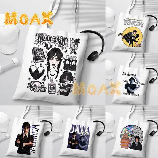 Wednesday Addams Shopping Bag Nevermore Academy Tote