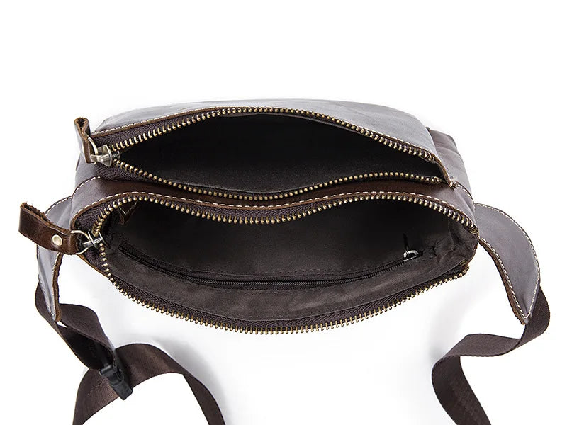 Weduoduo Men Waist Bag Leather Men Bag Phone Case Cover Travel Money Belt Bag