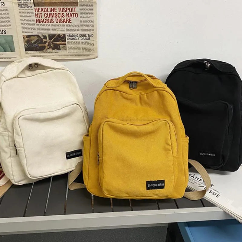Wehyah Canvas Backpack Female Women School Backpack Purse for Women