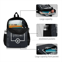Wesson Personalized Name Birthday Gift 3D Print Backpack Casual Bag