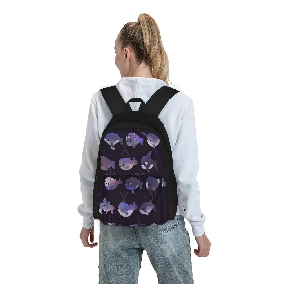 Whale Print Backpacks for Men and Women