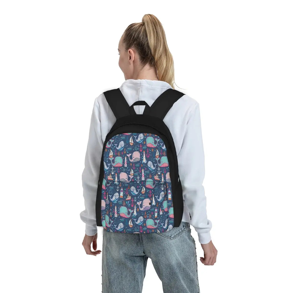 Whale Toss Backpacks Men's Backpacks Bags For Women Plain Backpack