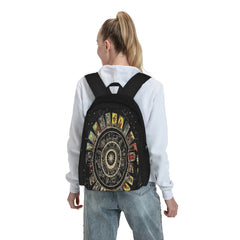 Zodiac Astrology Backpack Men Women Zip Pockets