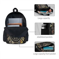 Zodiac Astrology Backpack Men Women Zip Pockets