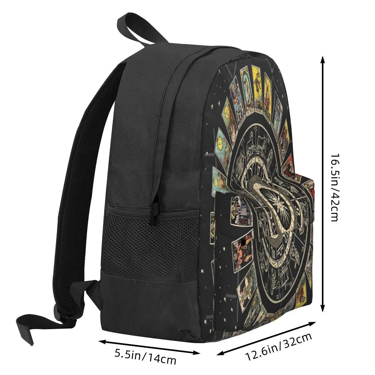 Zodiac Astrology Backpack Men Women Zip Pockets