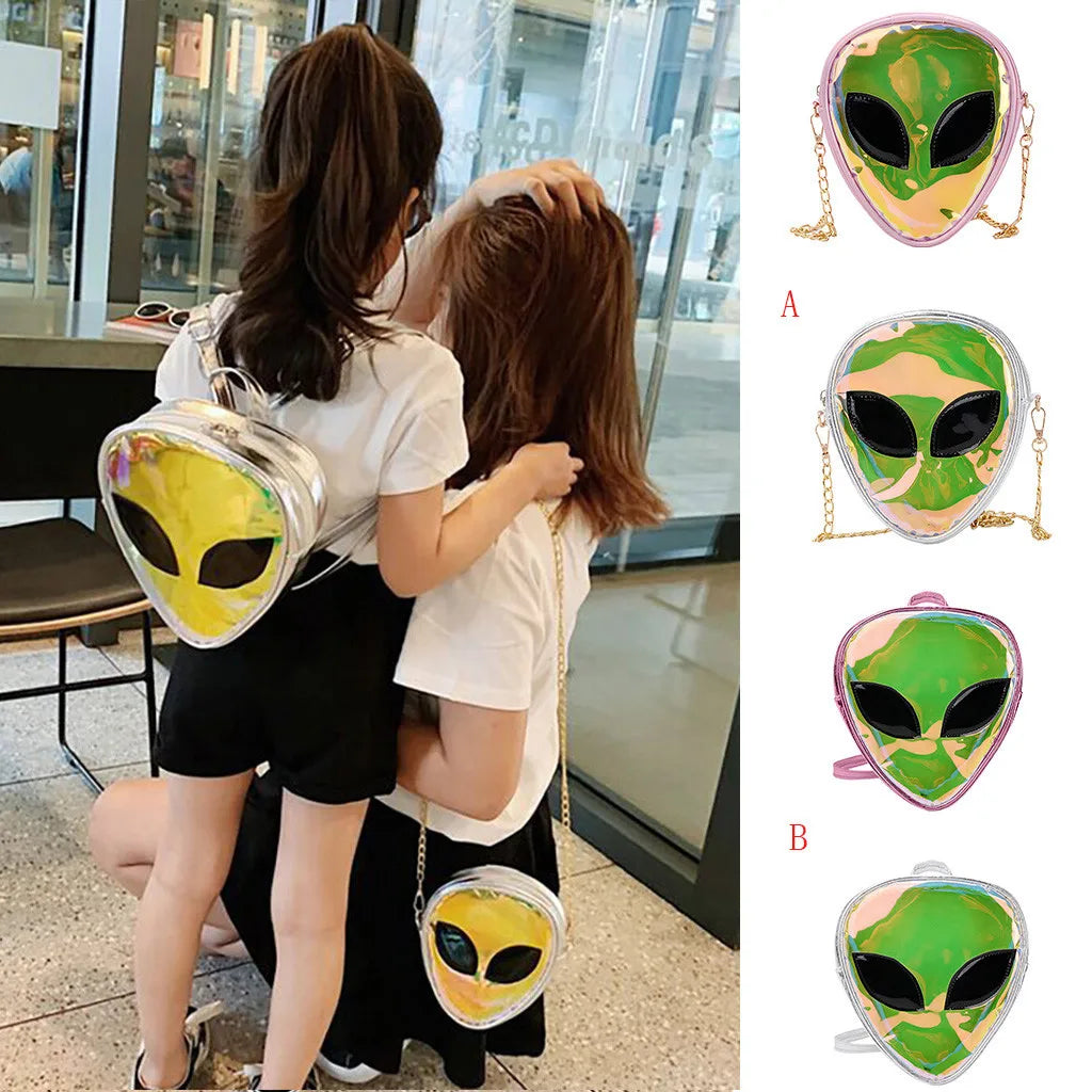 Transparent Jelly Alien Backpack with Pockets