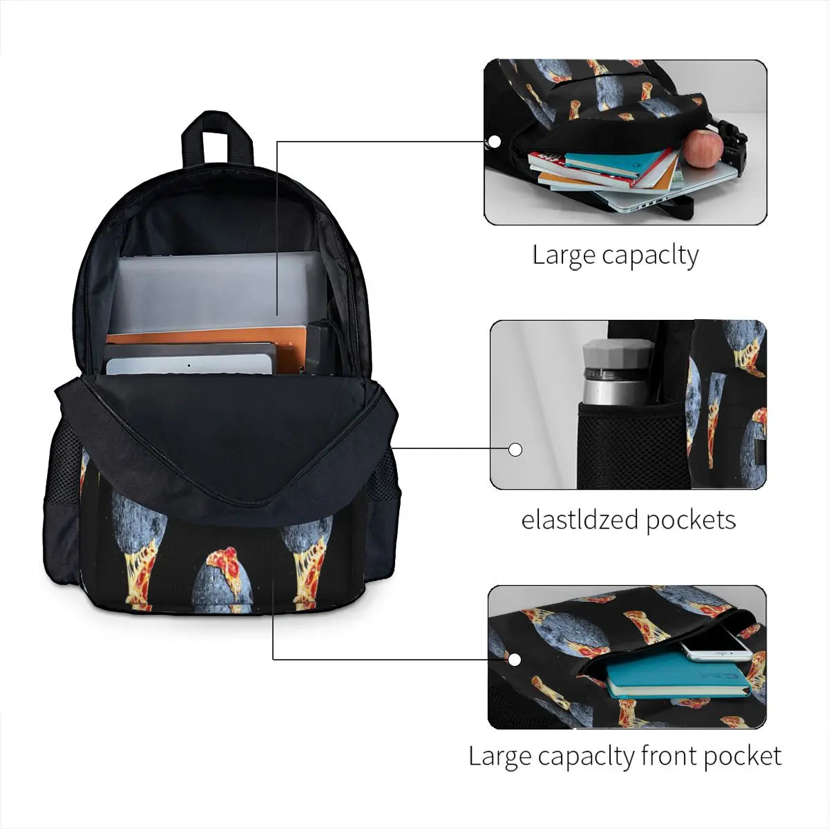 Moon Hits Your Eye Backpack Men Women Child Bag