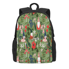 Garden Gnome Riding Snail Backpacks Men's & Women's Bags