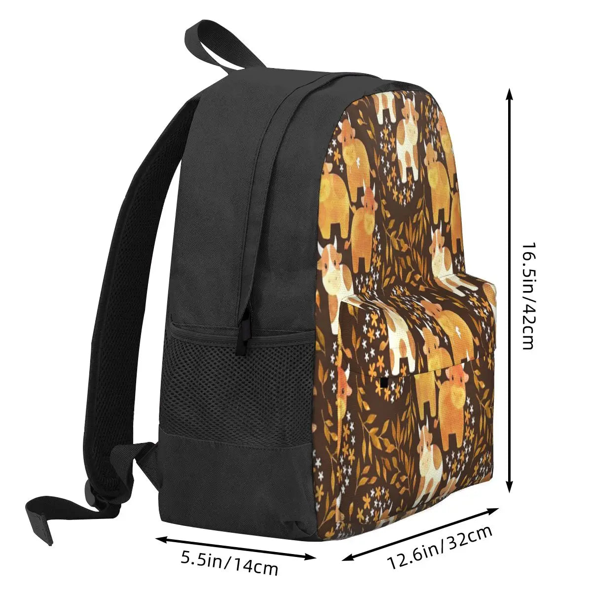 Watercolor Cow-Fetti Backpacks for Men & Women