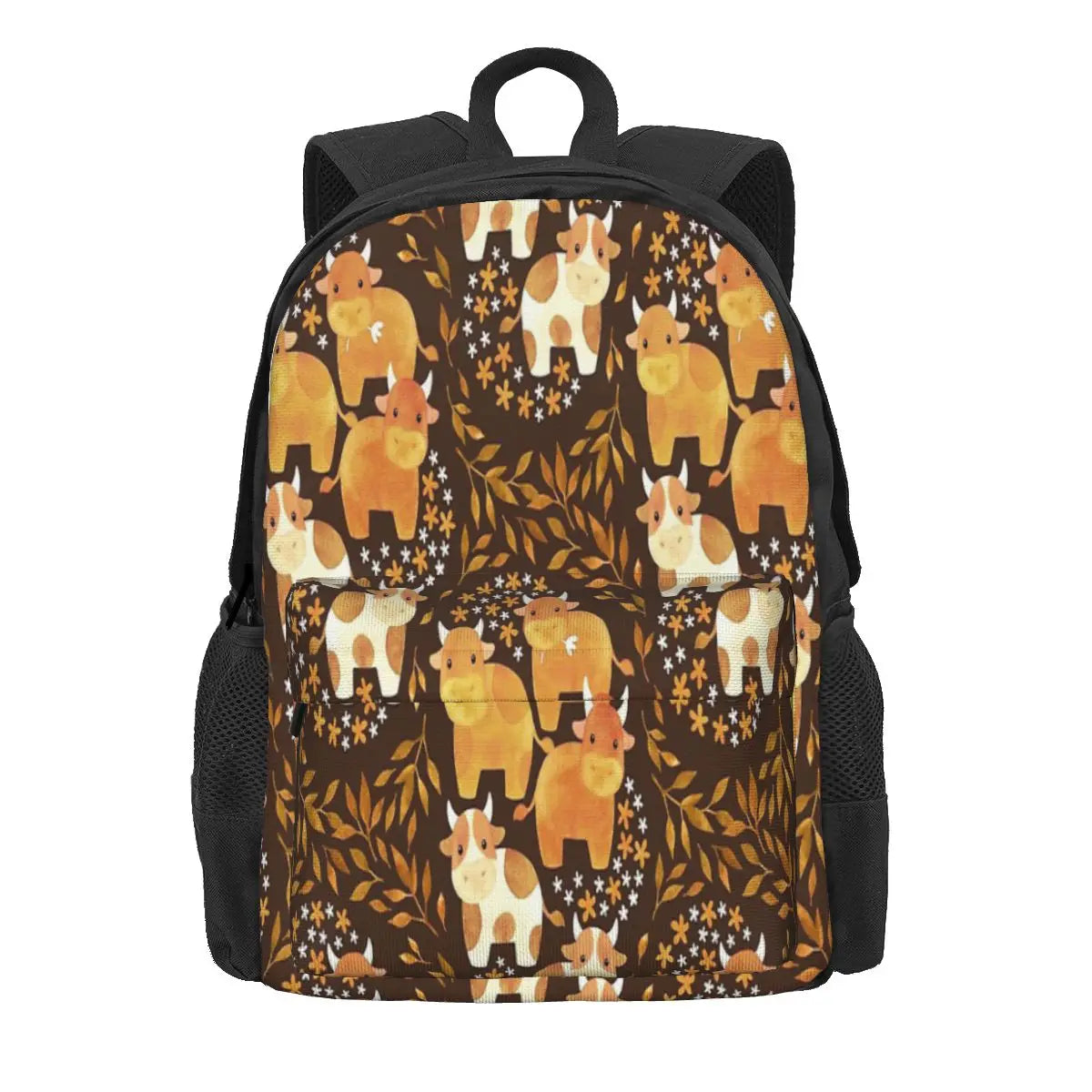 Watercolor Cow-Fetti Backpacks for Men & Women