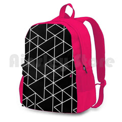 Outdoor Hiking Backpack Geometric Lines Star Pattern