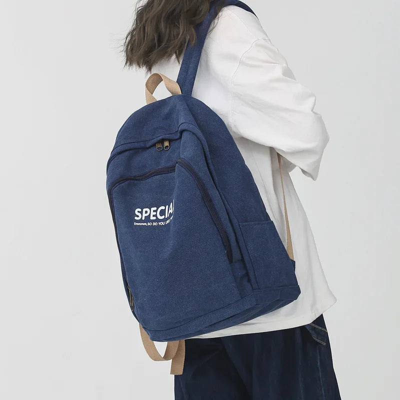 Nylon Women Backpack Anti-Theft Shoulder Bag School Bag Solid School Backapck