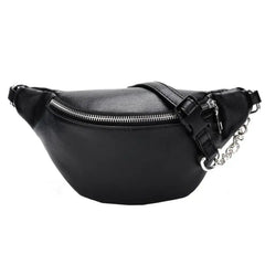 Leather Chain Waist Bag Chest Bag Fanny Pack Shoulder Mini