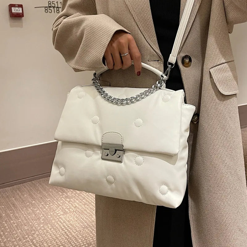 Rivet Leather Crossbody Bag Women's Shoulder Bag