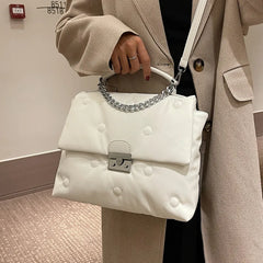 Rivet Leather Crossbody Bag Women's Shoulder Bag
