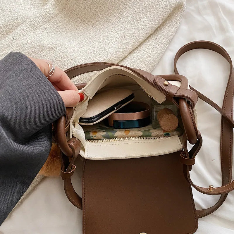 Women's PU Leather Shoulder Bag Crossbody Flap Handbag Messenger