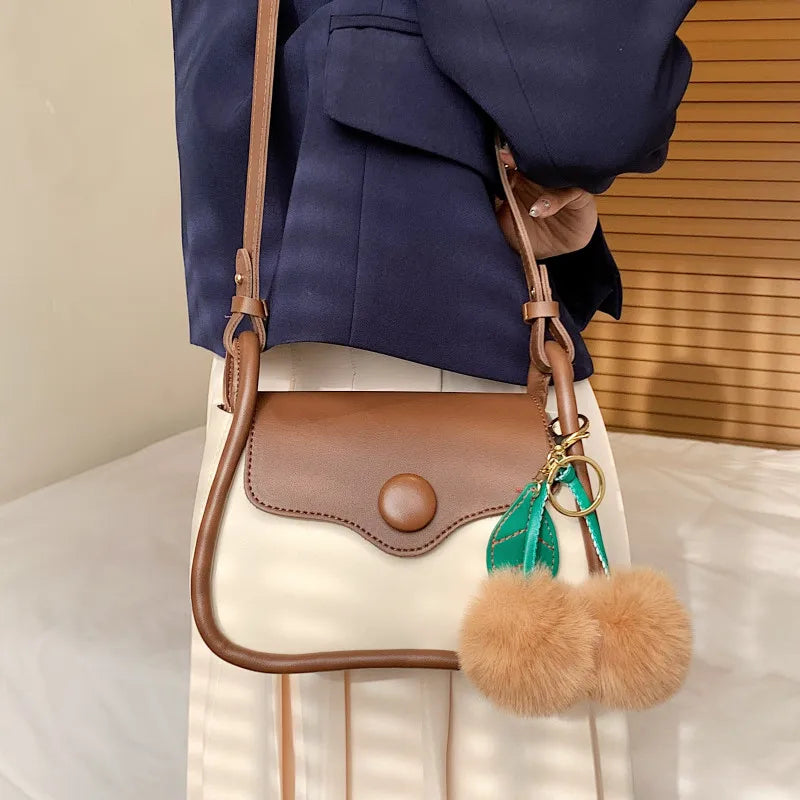 Women's PU Leather Shoulder Bag Crossbody Flap Handbag Messenger