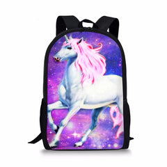 Horse Pattern School Backpack Kids Rucksack