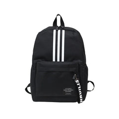 Striped Men's Backpack Large Capacity Teen High School Students Bagpack