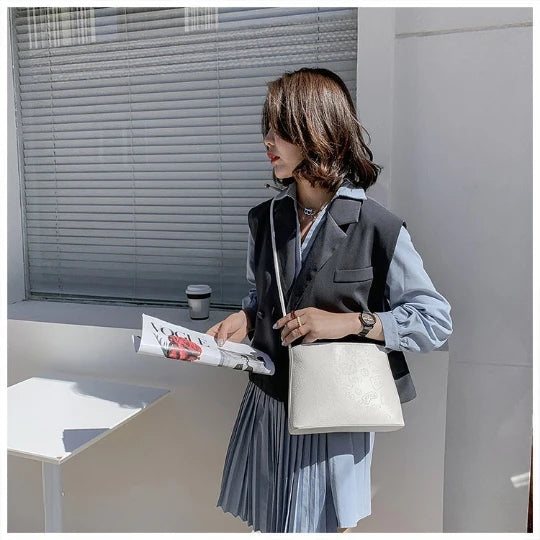 Summer Girl Small Woman Messenger Shoulder Bag PU PVC Faux Leather Women Sport B
