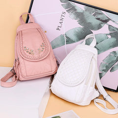 Women Leather Backpack School Bags Travel Rucksacks