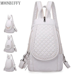 Women Leather Backpack School Bags Travel Rucksacks
