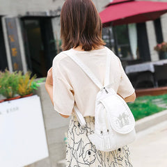 Women Leather Backpack School Bags Travel Rucksacks