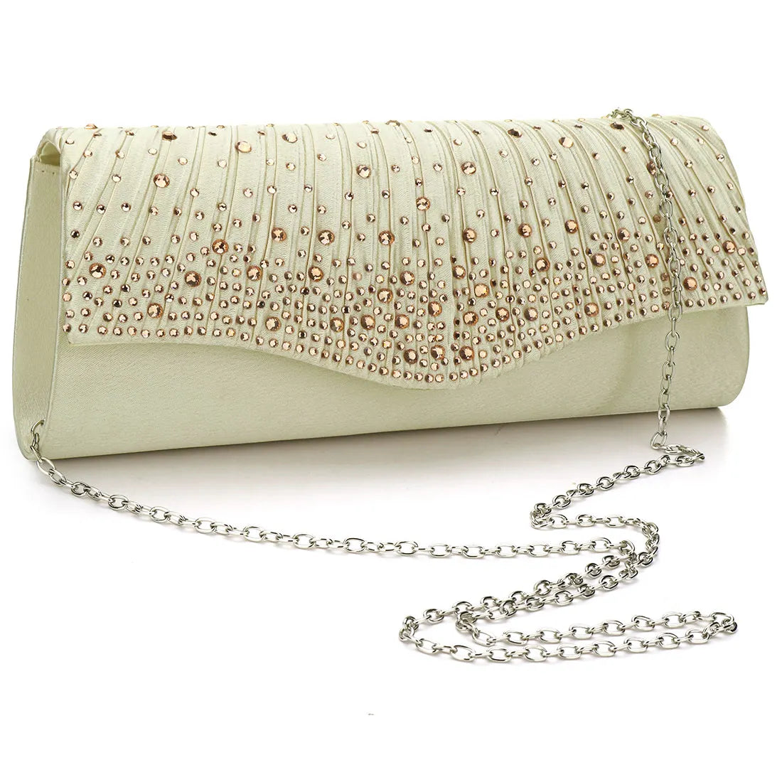 Pink Rhinestone Wedding Clutch Bag Prom Handbag