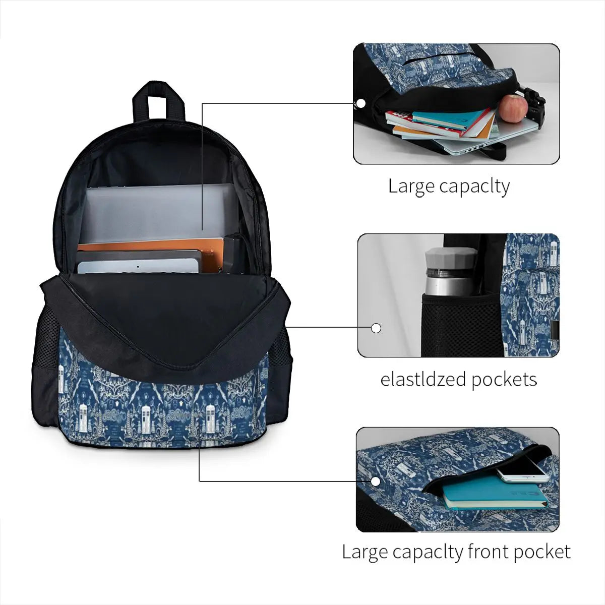 Damask Backpacks Men's Backpacks Bags For Women Kids