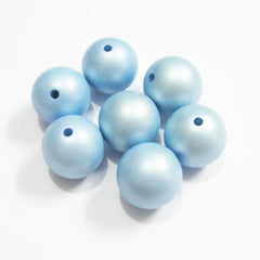 Pastel Acrylic Matt Pearl Beads 100pcs/bag for Chunky Necklace