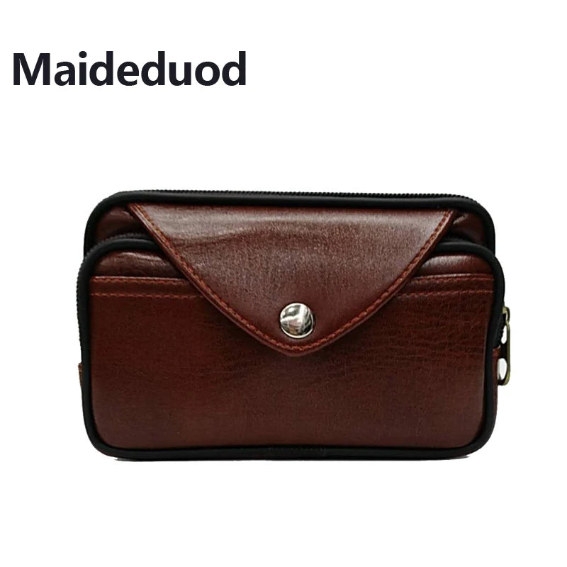 Men's Leather Waist Bag Fanny Pack Bum Bag