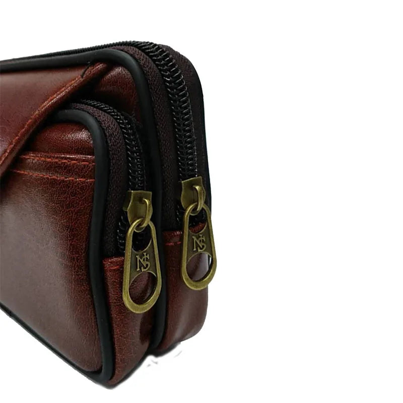 Men's Leather Waist Bag Fanny Pack Bum Bag