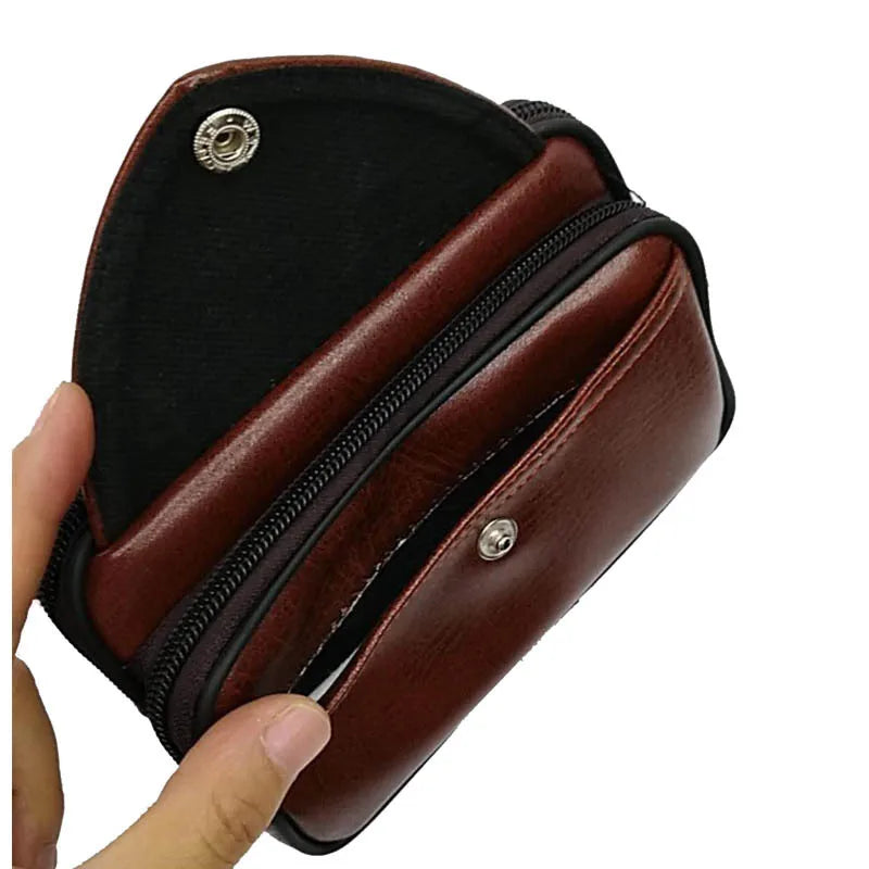 Men's Leather Waist Bag Fanny Pack Bum Bag