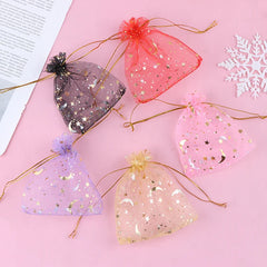 50pcs 10x12cm Drawstring Organza Bags for Jewelry and Candy