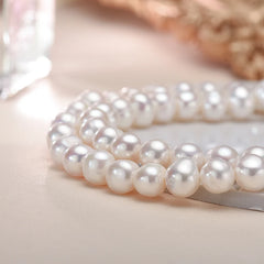 6-7mm Freshwater Pearl Bracelet Charms, Sterling Silver Bracelet for Women