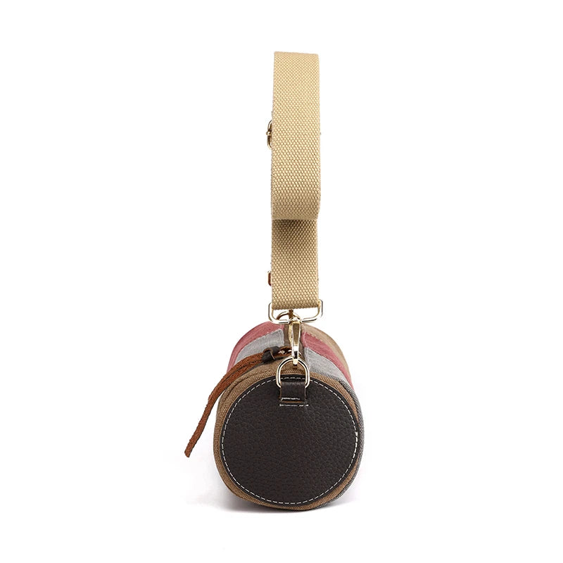 Cylinder Canvas Bag, Lady Handbag