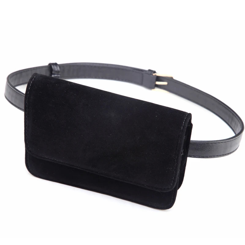 Women Leather Belt Bag Waist Bags Travel Pouch Pack Lady Waist Packs