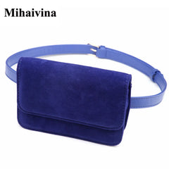 Women Leather Belt Bag Waist Bags Travel Pouch Pack Lady Waist Packs