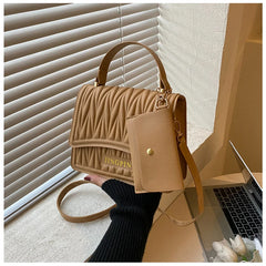 Women's Shoulder Bag Set - 2PCS Totes & Purse