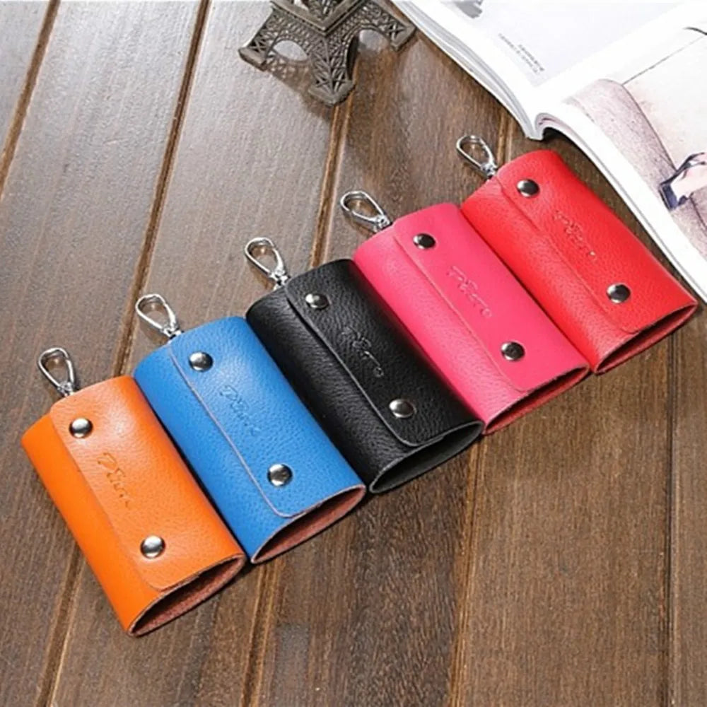 Leather Key Wallet Holder Case Organizer Car Keychain Wallet Bag