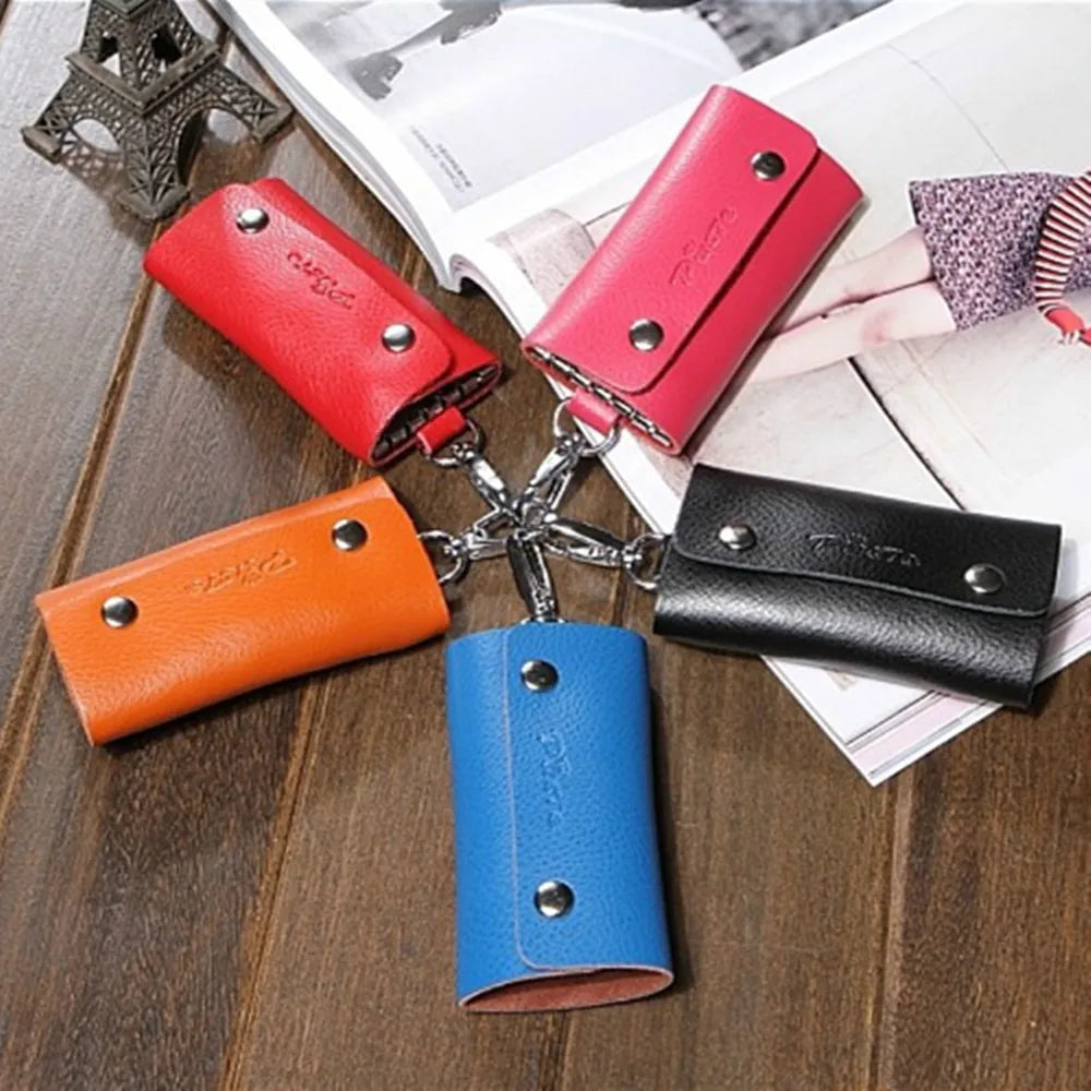 Leather Key Wallet Holder Case Organizer Car Keychain Wallet Bag