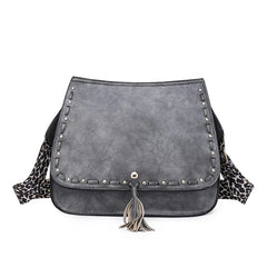 Semicircle Saddle Bag PU Leather Shoulder Bag Women Crossbody Han